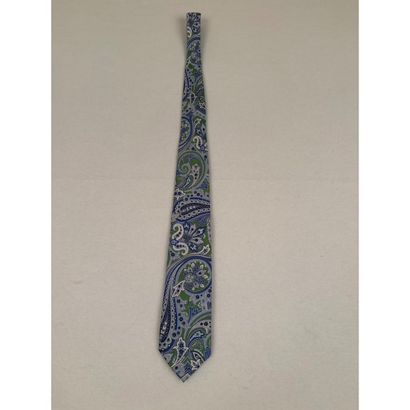 Nautica Other - Nautica Mens Blue Green Paisley Silk Blend Necktie Classic Formal Accessory